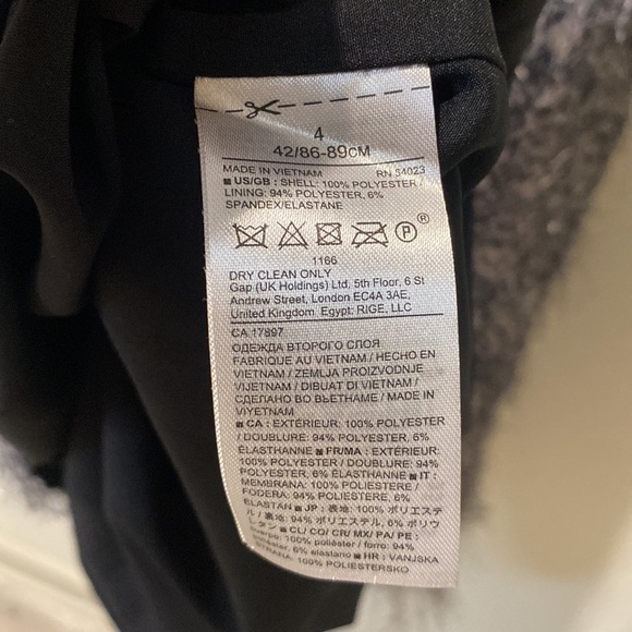 Banana Republic Gray Eyelash Fringe Snake-print Shift Dress - Size 4 - Picture 9 of 9